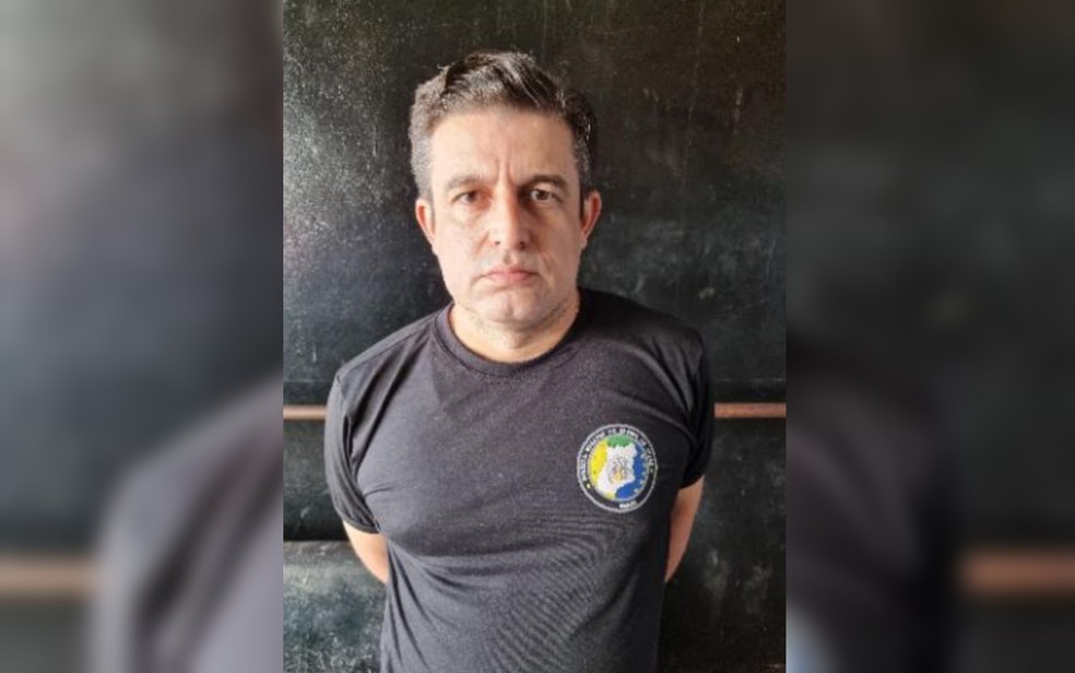 Daniel Mesquita, de 40 anos, foi preso suspeito de agredir o prefeito de Rio Verde, Goiás — Foto: Reprodução/Polícia Civil