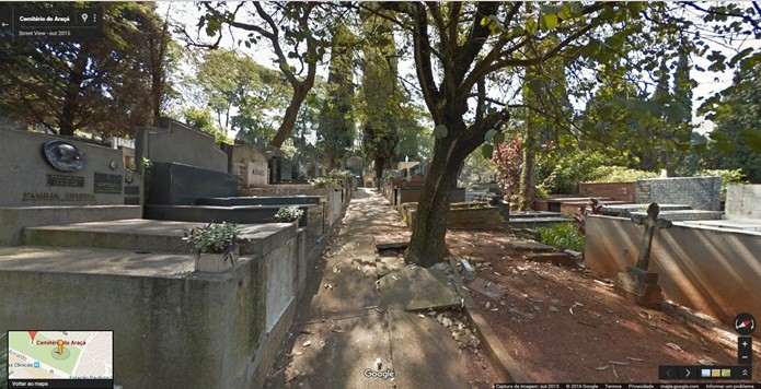 Cemitério do Araça tem uma área de mais de 200 mil m² (Foto: Reprodução/Gabriel Ribeiro)
