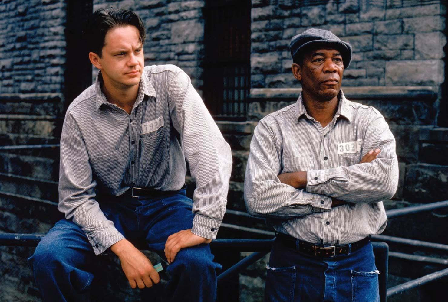 Um Sonho de Liberdade (1994), com Morgan Freeman e Tim Robbins (Foto: Divulgação)