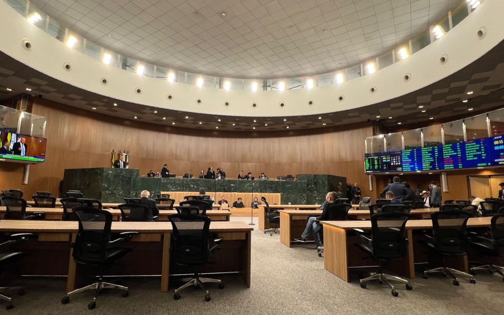 Plenário da Assembleia Legislativa de Goiás, em Goiânia — Foto: John William/TV Anhanguera
