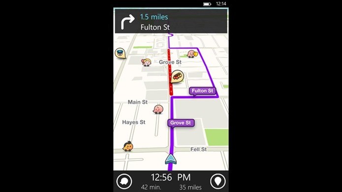 App oficial do Waze está disponível no Windows Phone (Foto: Divulgação)