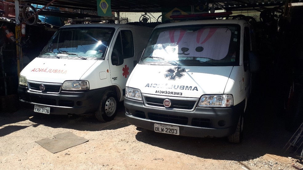 Ambulâncias contratadas para atender Paraisópolis — Foto: Arquivo pessoal
