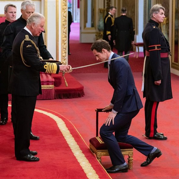 Andy Murray e Príncipe Charles (Foto: Reprodução @evening.standard)