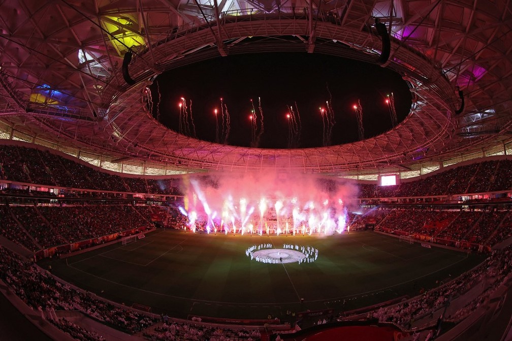 Estádio Al Thumama é inaugurado a pouco mais de um ano para a Copa do Catar — Foto: AFP