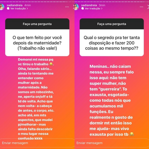Posts de Andréia Sadi (Foto: Reprodução/Instagram)