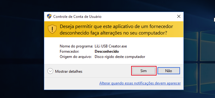 Autorizando a execução do LinuxLive USB Creator no Windows (Foto: Reprodução/Edivaldo Brito)