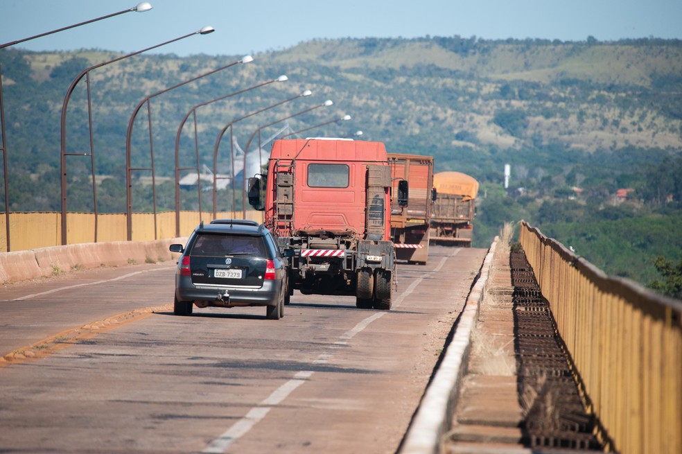 Estrutura de ponte é antiga e precária — Foto: Divulgação/MPE-TO