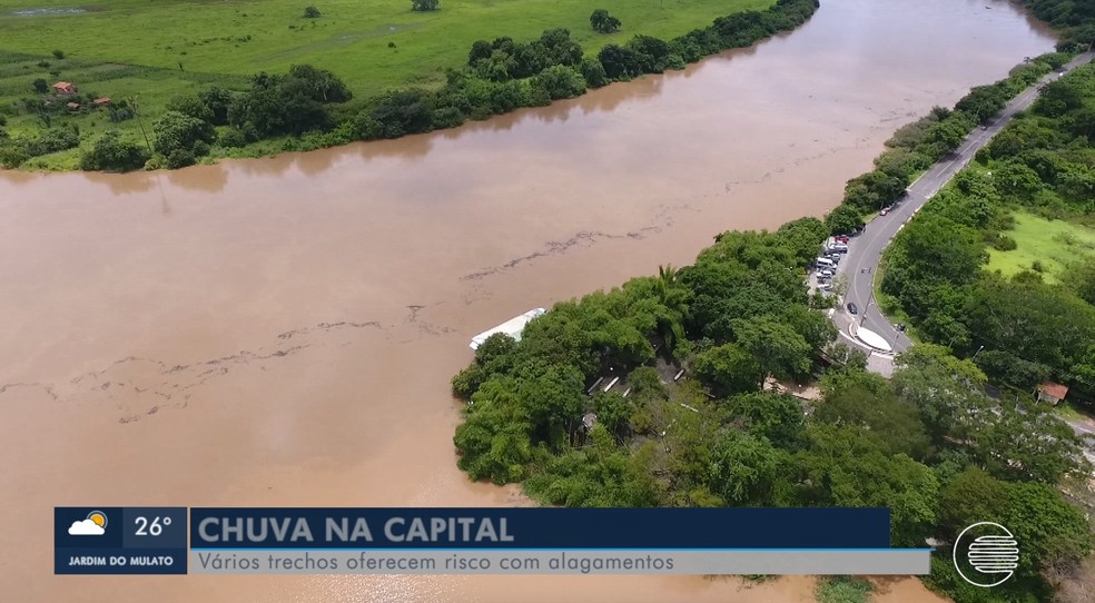Rios Poti e Parnaíba aumentam de volume após fortes chuvas — Foto: Reprodução/TV Clube