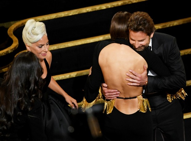Lady Gaga, Irina Shayk e Bradley Cooper (Foto: Getty Images)