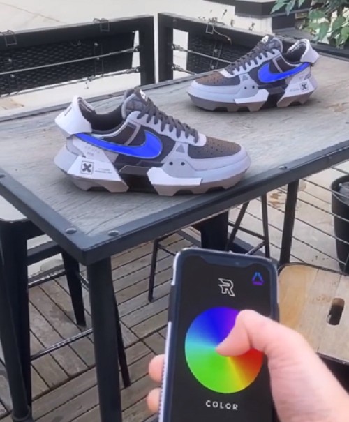 Empresa mostra protótipo de tênis que muda de cor e forma (Foto: Instagram/ Reprodução)