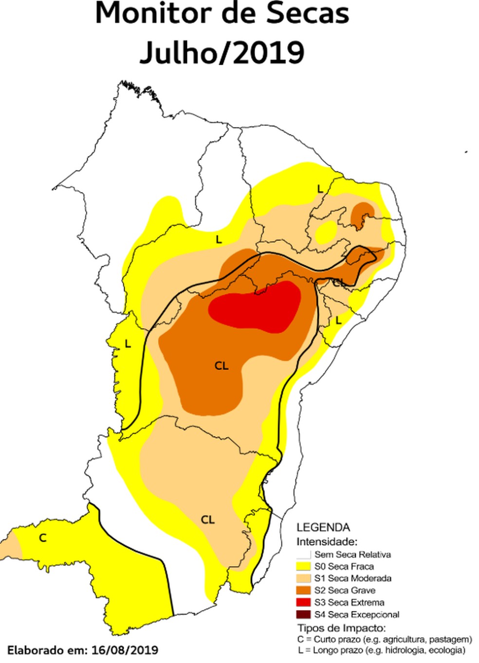 O estado de Sergipe foi um dos que apresentaram, percentualmente, áreas com maiores volumes de chuva — Foto: Monitor de Secas Nordeste/Divulgação