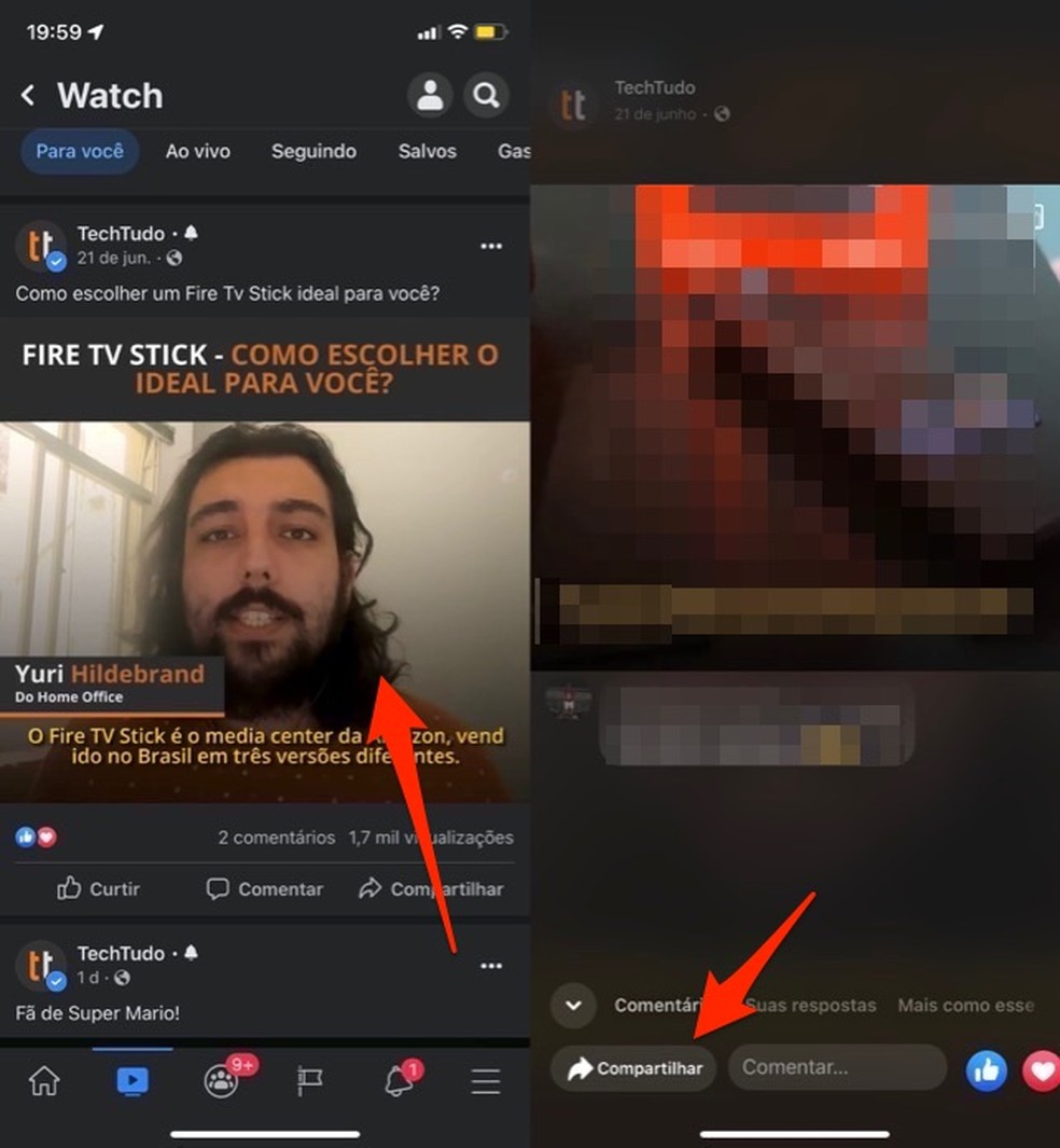 Ação mostra como salvar vídeo do Facebook na galeria do celular com o site savefrom.net — Foto: Reprodução/Marvin Costa