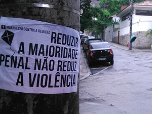 G1 - Rio amanhece com mensagens contra a redução da maioridade penal -  notícias em Rio de Janeiro