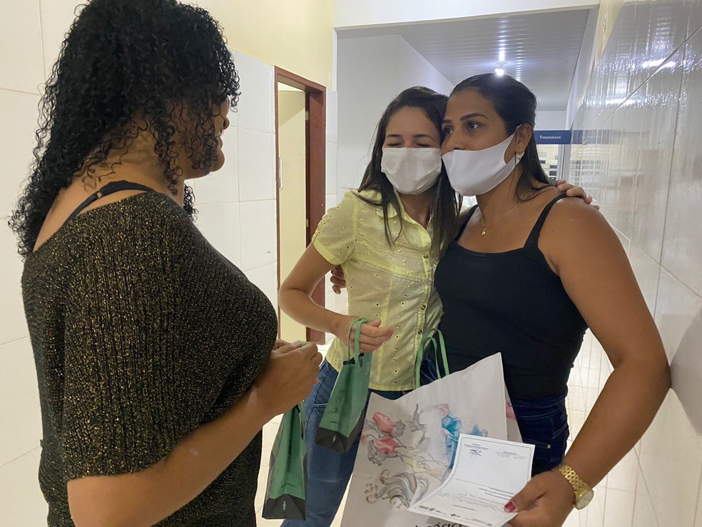 Inara agradeceu o empenho da equipe que a ajudou a fazer a transferência do Pará ao Mato Grosso — Foto: Divulgação