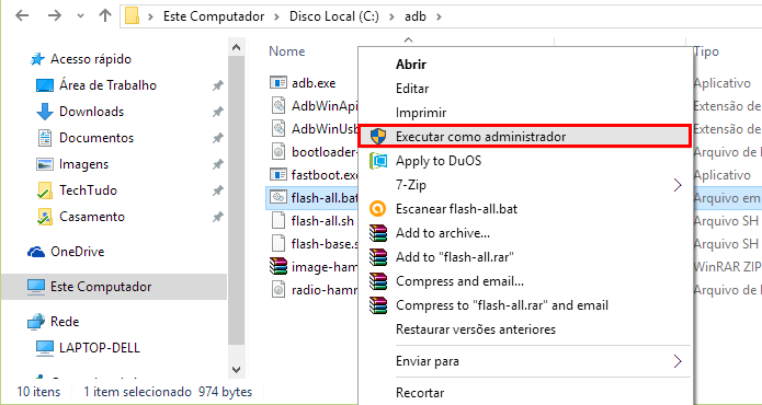 Execute o arquivo flash-all para iniciar o script de instalação (Foto: Reprodução/Paulo Alves)
