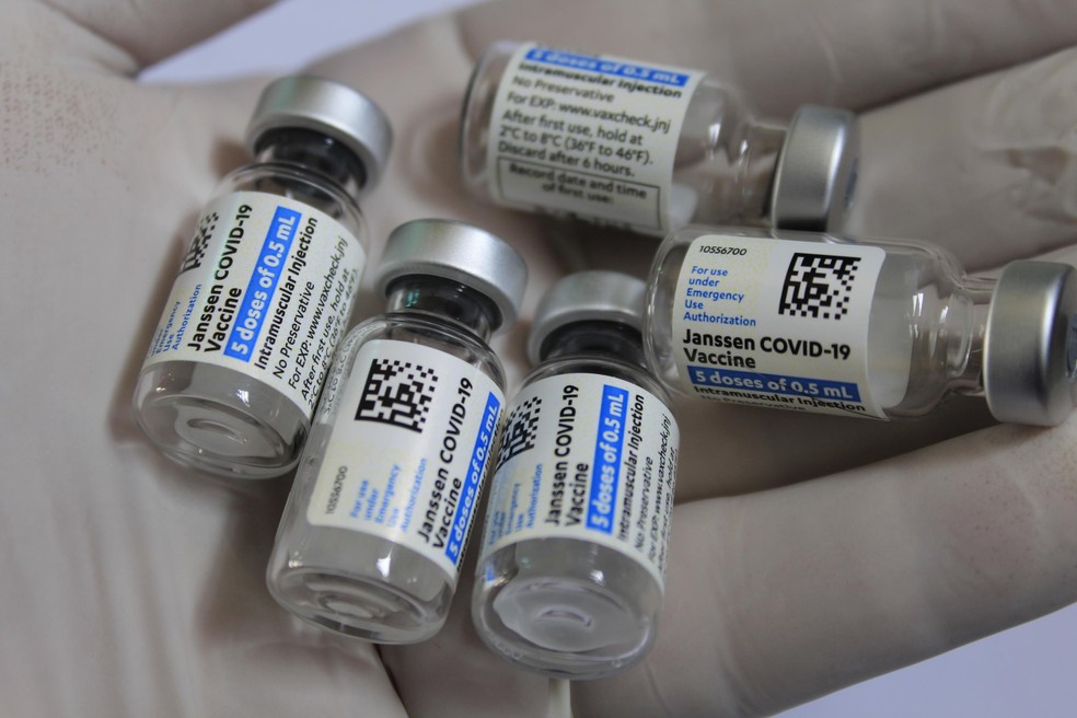 Doses de vacina da Janssen contra a Covid-19. — Foto: WILLIAN MOREIRA/FUTURA PRESS/ESTADÃO CONTEÚDO