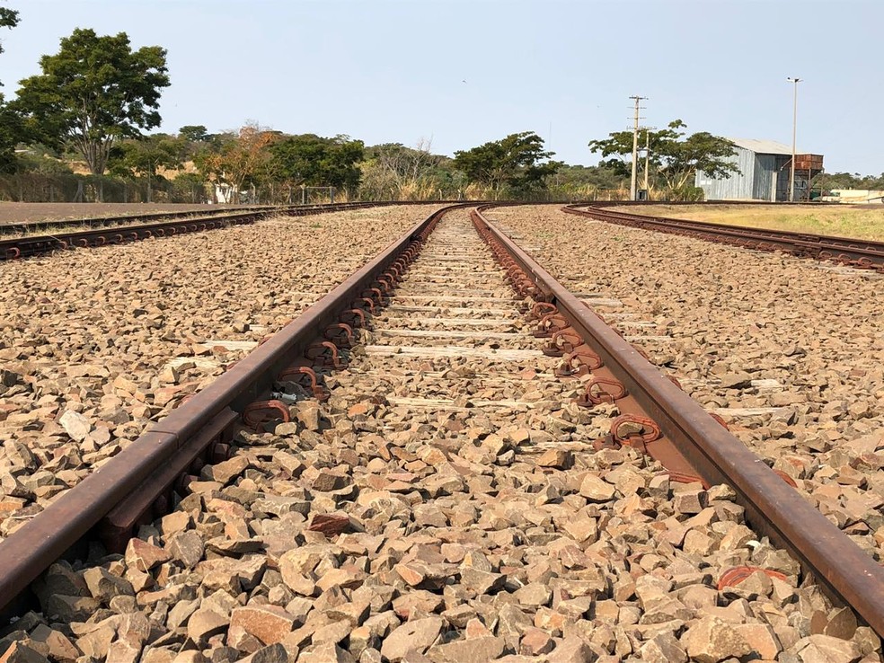 Ferrovia está abandonada na região de Presidente Prudente — Foto: Murilo Zara/TV Fronteira