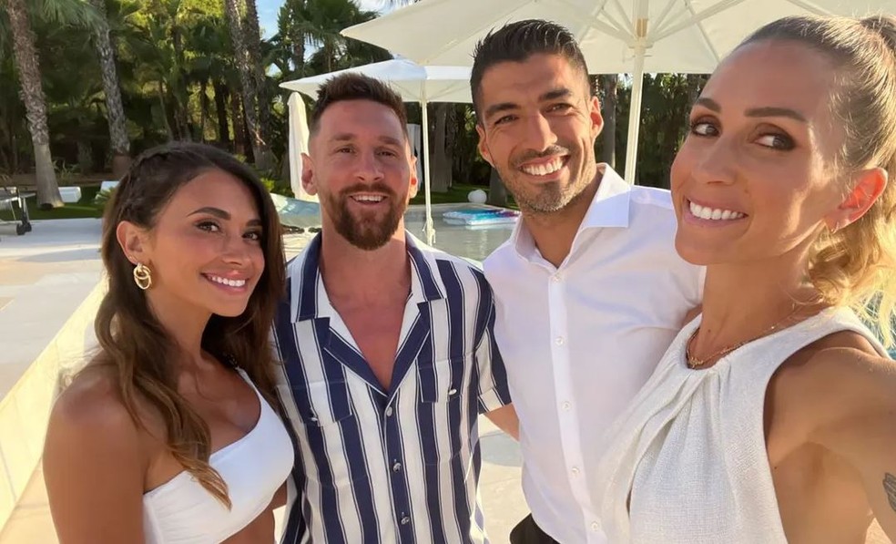 Lionel Messi reúne amigos em mansão para celebrar aniversário de 35 anos — Foto: Reprodução Instagram