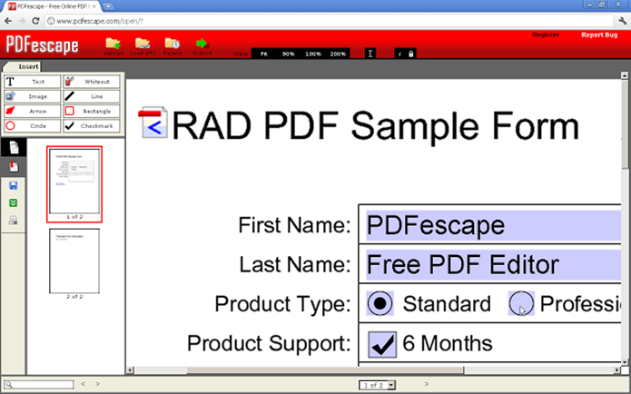 PDFescape Extension se integra ao Firefox (Foto: Divulgação/PDFescape) 