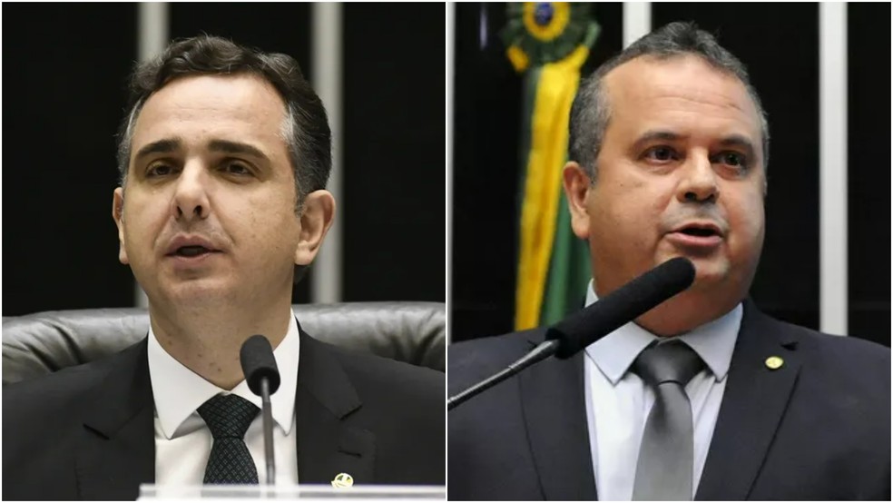 Rodrigo Pacheco (PSD-MG) e Rogério Marinho (PL-RN) vão disputar presidência do Senado — Foto: Geraldo Magela/Agência Senado e Luis Macedo/Câmara dos Deputados