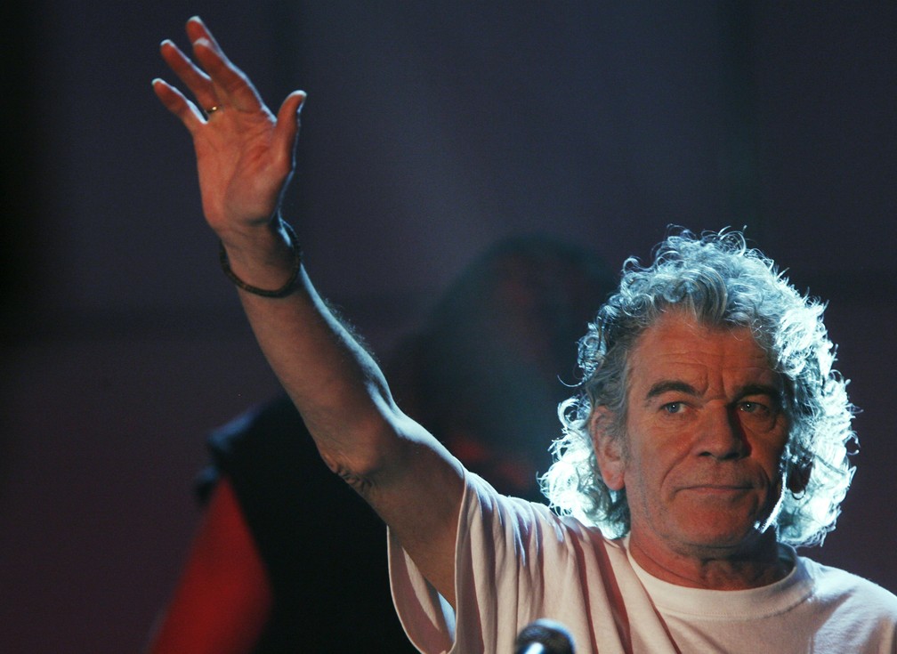 Dan McCafferty, vocalista original da banda Nazareth, em foto de abril de 2008 — Foto: AP Photo/Hermann J. Knippertz