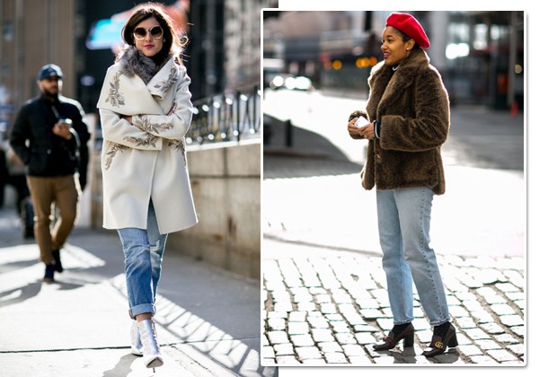 Fashionistas vestem mommy jeans na NYFW (Foto: Imaxtree)