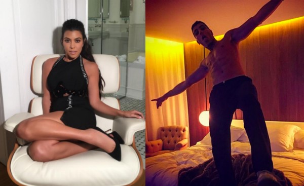 Kourtney Kardashian e seu suposto novo namorado, o modelo Younes Bendjima (Foto: Instagram)
