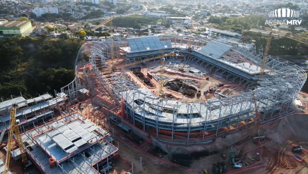 Arena MRV completa 500 dias de construção — Foto: Arena MRV