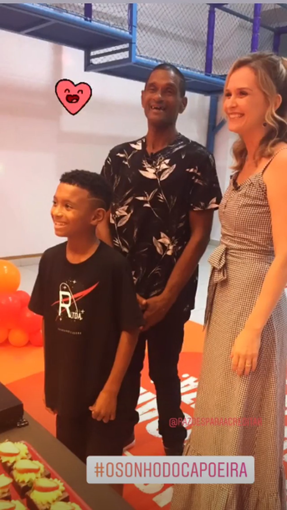 Fernanda Rodrigues com Capoeira e Darlei — Foto: Reprodução/Internet