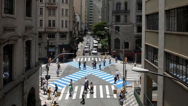 Faixa no centro de SP é inspirada em projeto implementado, com sucesso, em Tóquio (Foto: Robson Fernandjes / Fotos Públicas)