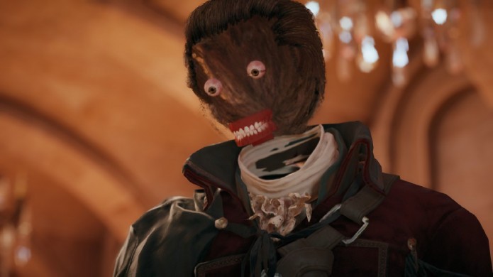 Assassins Creed: Unity: jogo possuía assustador bug que removia face dos personagens (Foto: Reprodução/Gamespot)