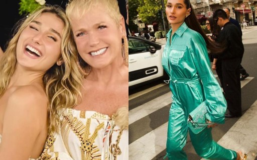 Xuxa "baba" por Sasha na Semana de Moda de Milão: "Orgulho da minha vida"