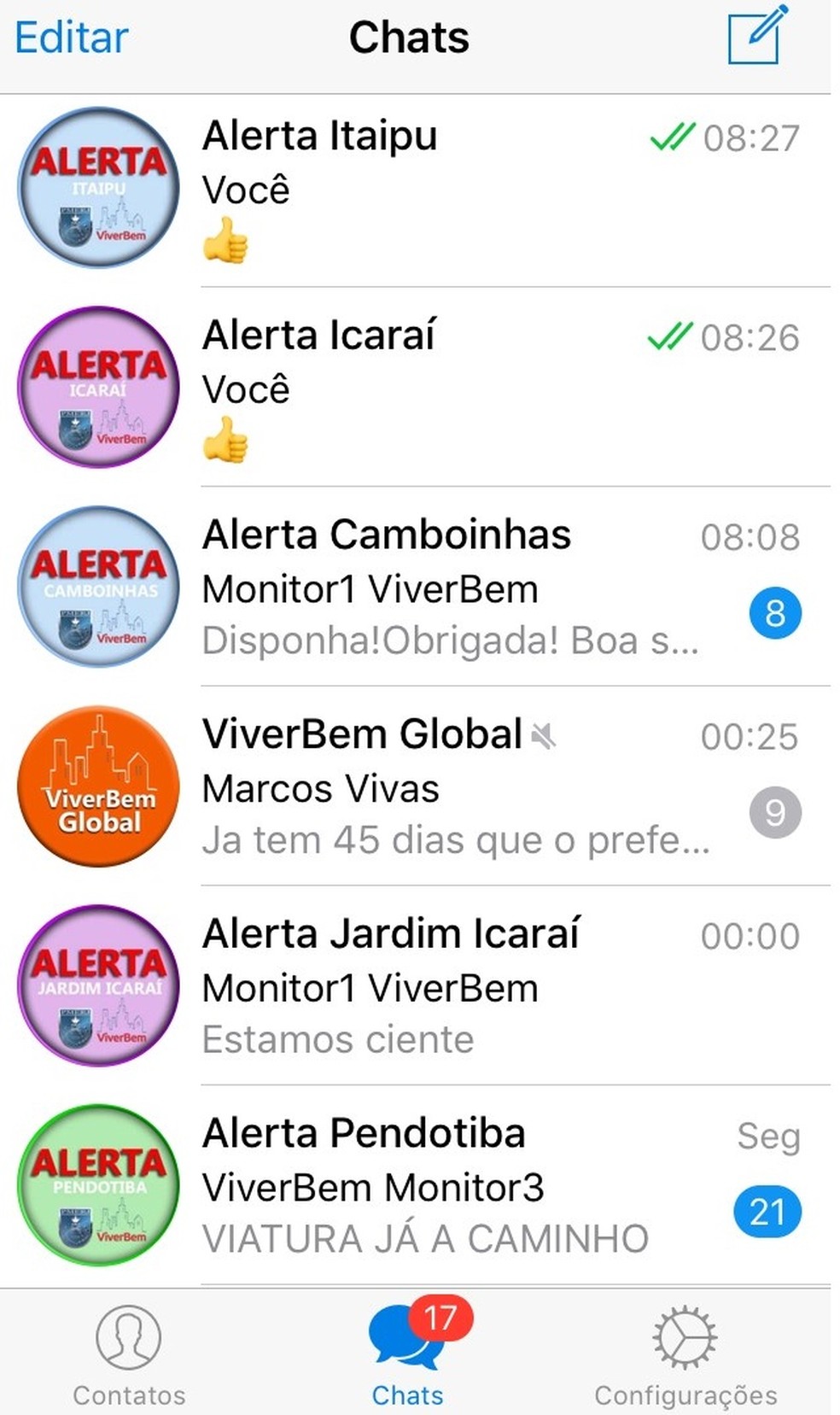 Moradores e policiais participam de grupos de alertas no aplicativo Telegram (Foto: Reprodução / Tv Globo)