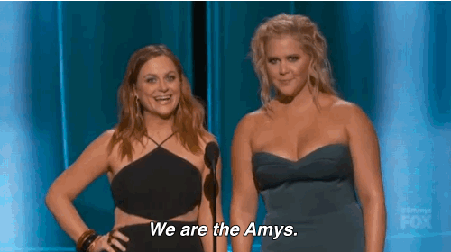 Encontro de Amys no Emmy (Foto: reprodução)
