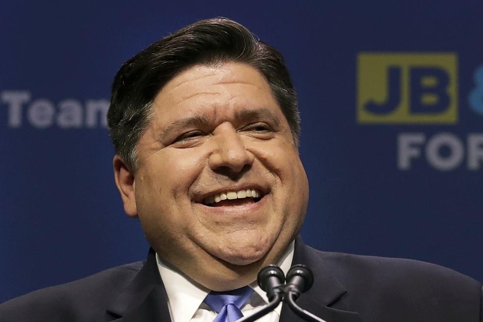 J.B. Pritzker durante eleição primária do Partido Democrata, em Chicago (EUA), em março de 2018 — Foto: AP Photo/Charles Rex Arbogast