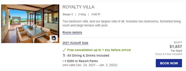 Valor médio de diária de resort de luxo onde Anitta está hospedada em Punta Cana (Foto: Reprodução)