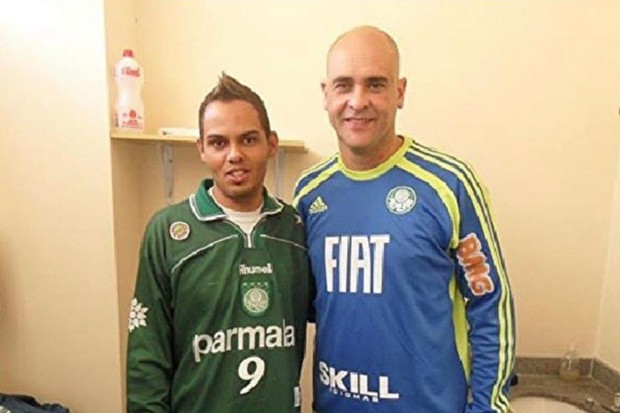 Ricardo Belo ao lado de Marcos, ex-goleiro do Palmeiras (Foto: Arquivo Pessoal)