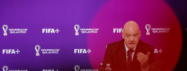 Presidente da FIFA, Gianni Infantino, anunciou novo Mundial de Clubes com 32 times a partir de 2025 — Foto: ODD ANDERSEN/AFP