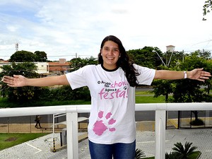 Nathalia Cristina de Oliveira foi aprovada no Sisu e vai estudar no Rio de Janeiro (Foto: Luciano Calafiori/G1 Campinas)
