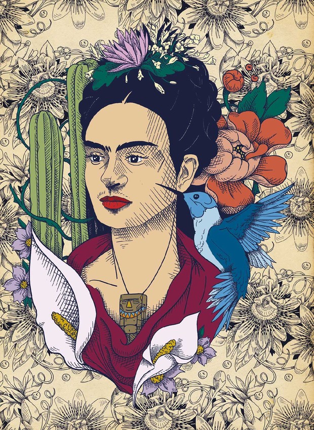 Quebra-cabeças Flor e Cactus, da Frida Kahlo, da marca Puzzle Me (Foto: Divulgação / Puzzle Me)