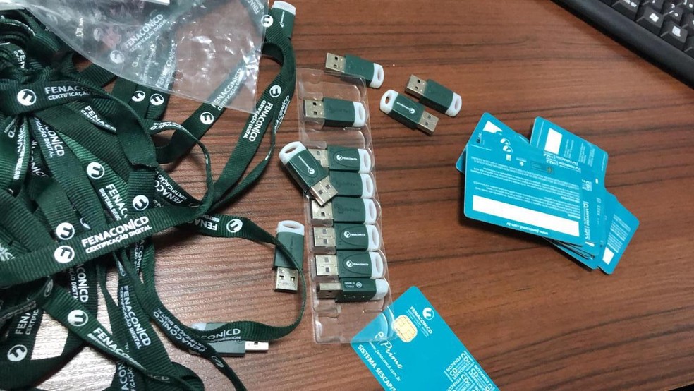Material apreendido em operação de combate à sonegação de impostos, no DF — Foto: PCDF/Divulgação