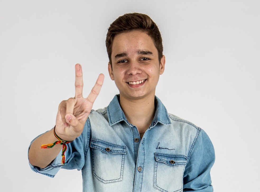 Gabriel Ciríaco virou as três cadeiras no The Voice Kids 2017 (Foto: Fábio Rocha/Gshow)