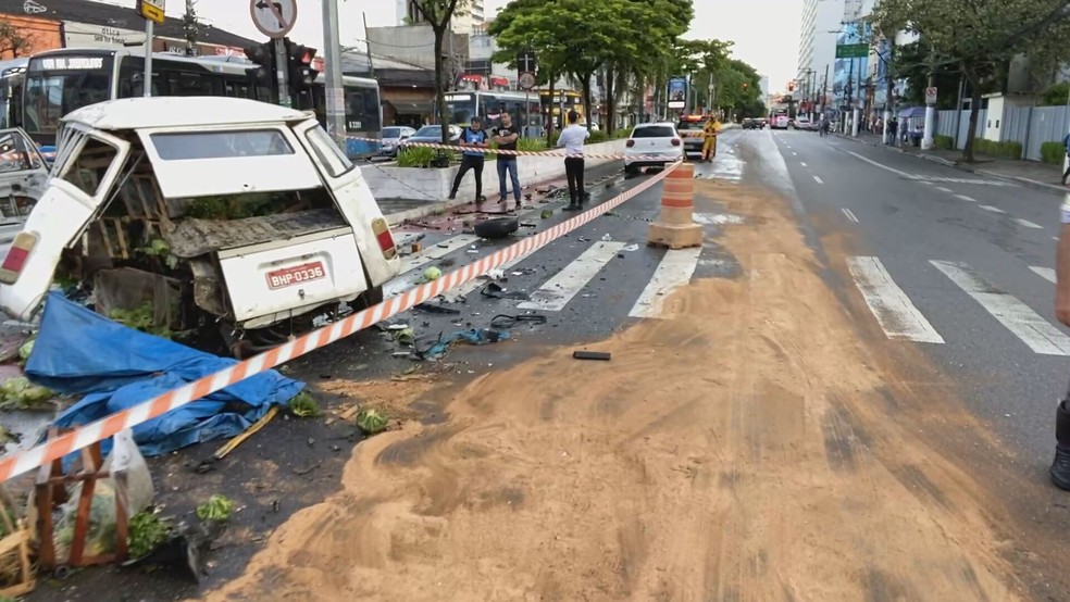 Acidente deixa feirante morto na Zona Sul de SP — Foto: Reprodução/TV Globo