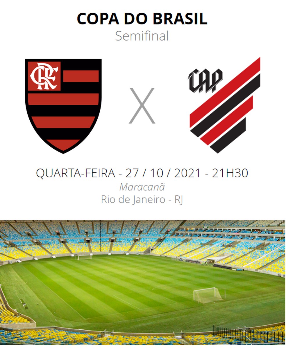 Ficha técnica - Flamengo x CAP — Foto: ge