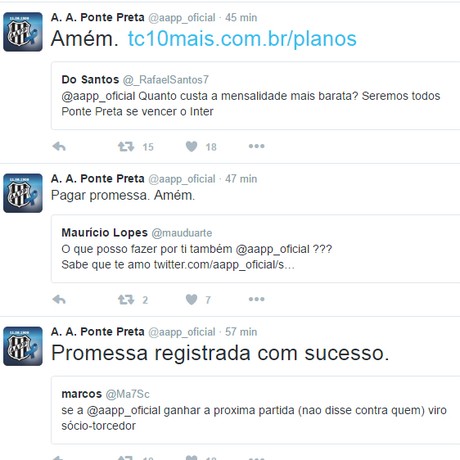 Em rede social, gremistas juram virar sócios da Ponte se time bater o Inter