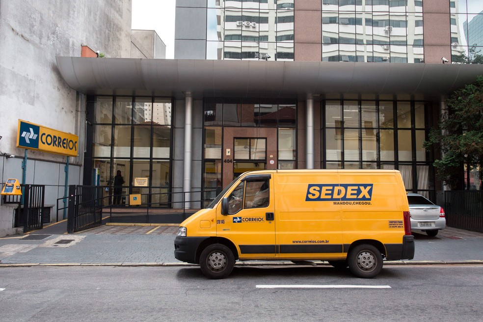 Agência dos Correios localizada na Rua Matias Aires, centro de SP (Foto: Marcelo Brandt/G1)
