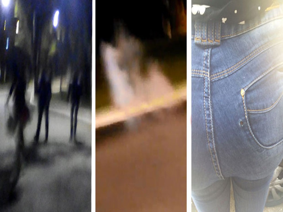 Vídeos feitos pelas travestis mostram elas sendo perseguidas por seguranças, bomba sendo lançadas nelas e ferimento nas nádegas de uma vítima, segundo ela por bala de borracha (Foto: Reprodução/WhatsApp)