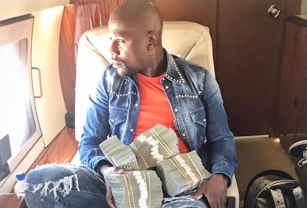 Floyd Mayweather é famoso por suas estripulias com dinheiro (Foto: Reprodução / Instagram)