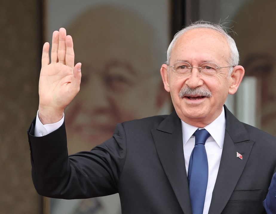 Kemal Kilicdaroglu, candidato da oposição à Presidência na Turquia, durante coletiva de imprensa nesta segunda-feira em Ancara