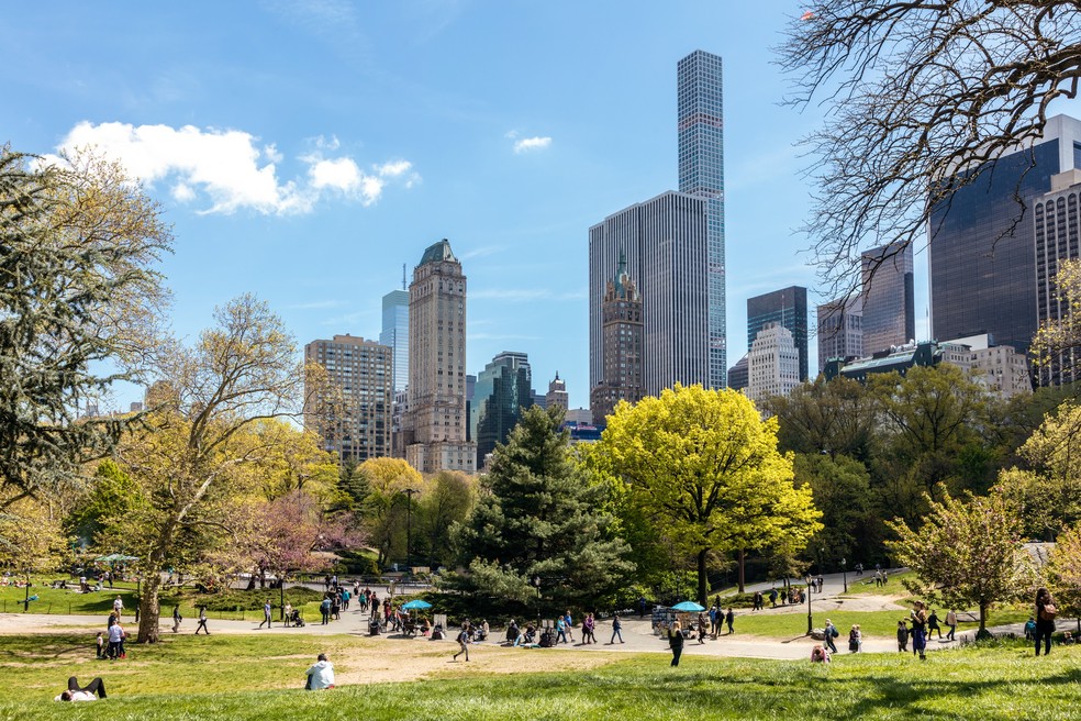 O entorno do Central Park é a região preferida pelos brasileiros que compram imóveis em Nova York — Foto: MATTEO COLOMBO/GETTY IMAGES